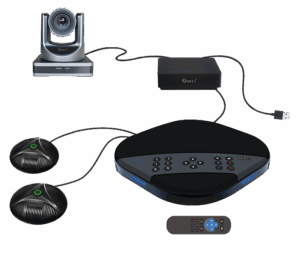 Audio visual accessory bundle which includes cameras, microphones and a speaker